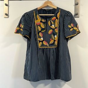 Madewell Embroidered Fable Top
